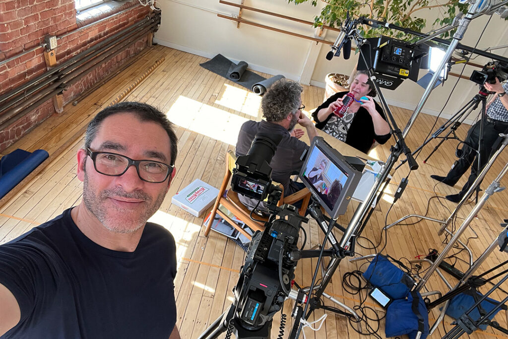 Selfie on set
