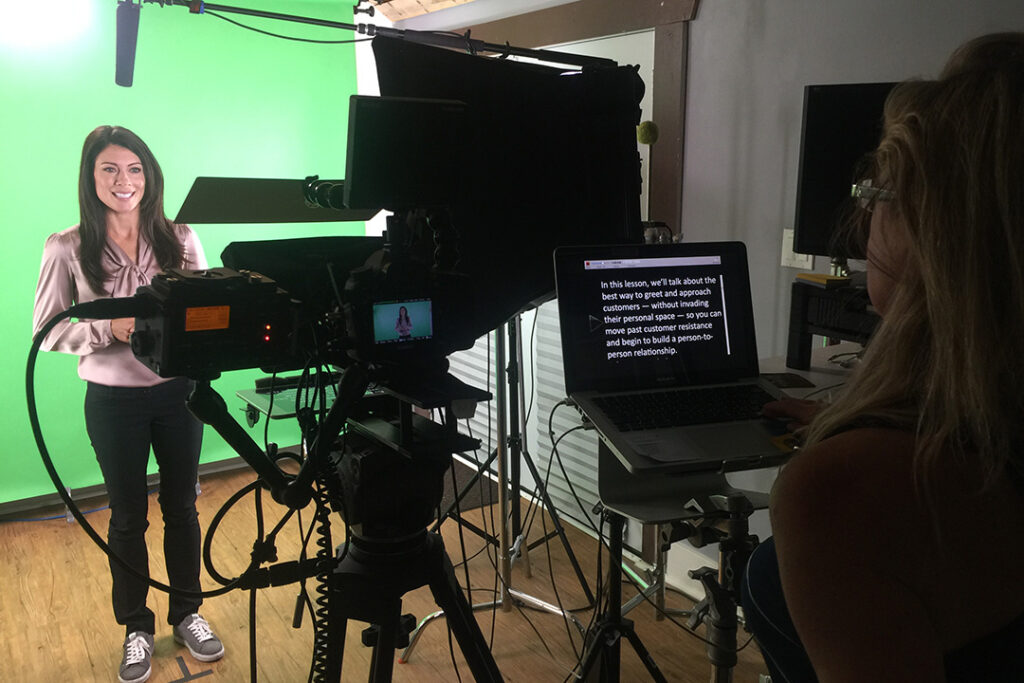 Filming with green screen