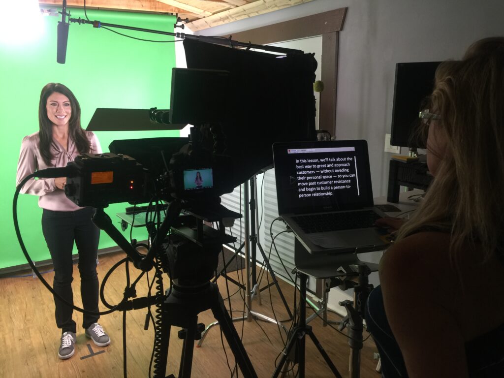 Filming with green screen