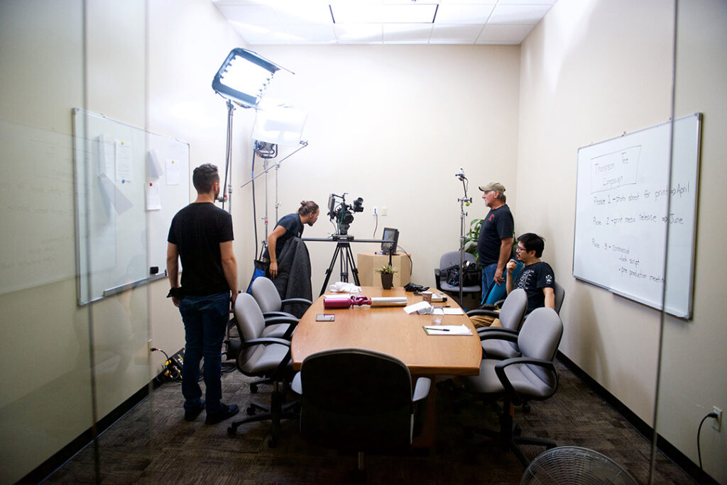 Set for marketing video