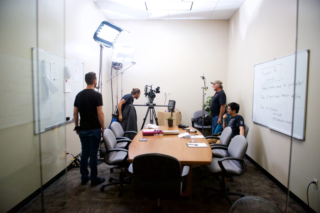 Set for marketing video