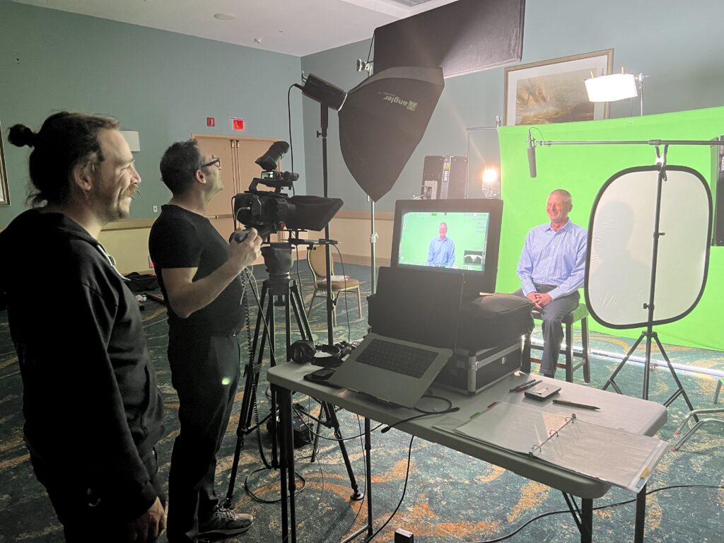 Filming with green screen
